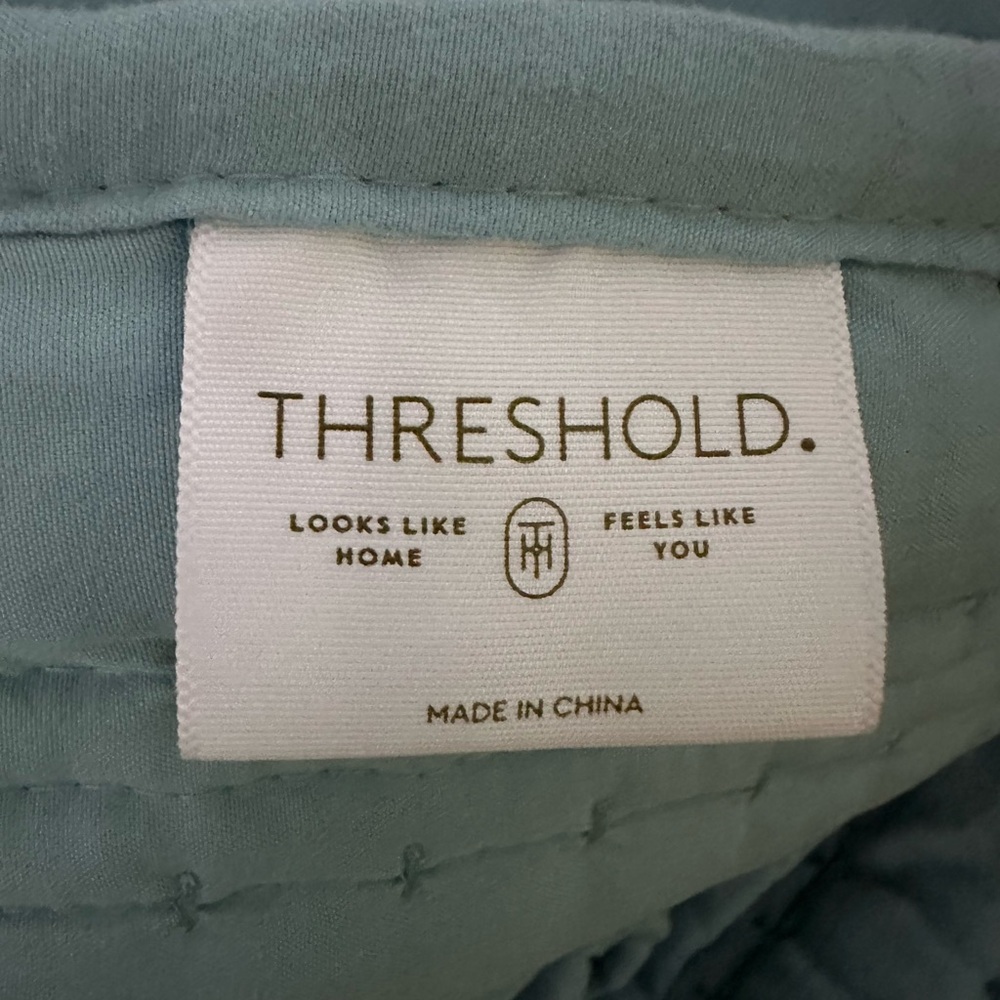 Threshold light teal blue, full/queen velveteen coverlet - Picture 6 of 6